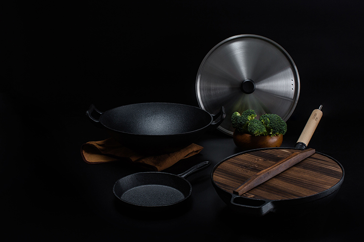 A collection of pans