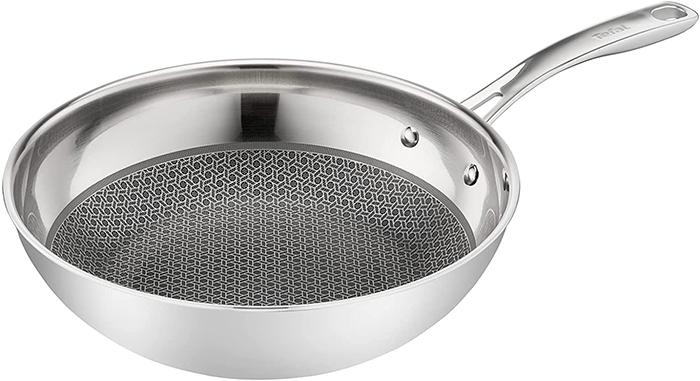 T-Fal hybrid mesh frying pan